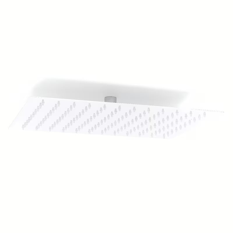 Mosiężna deszczownica  Optima Chrome o kanciastym designie, wymiar 34x22 cm