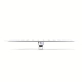 Mosiężna deszczownica  Optima Chrome o kanciastym designie, wymiar 34x22 cm