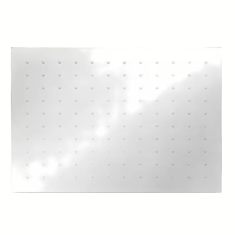 Mosiężna deszczownica  Optima Chrome o kanciastym designie, wymiar 34x22 cm
