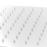 Mosiężna deszczownica  Optima Chrome o kanciastym designie, wymiar 34x22 cm