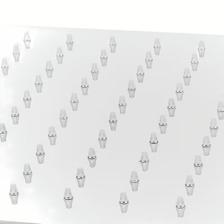 Mosiężna deszczownica  Optima Chrome o kanciastym designie, wymiar 34x22 cm
