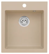 Granitowy zlewozmywak  Optima Pablo pro montaż nablatowy, wykończenie beżowy mat