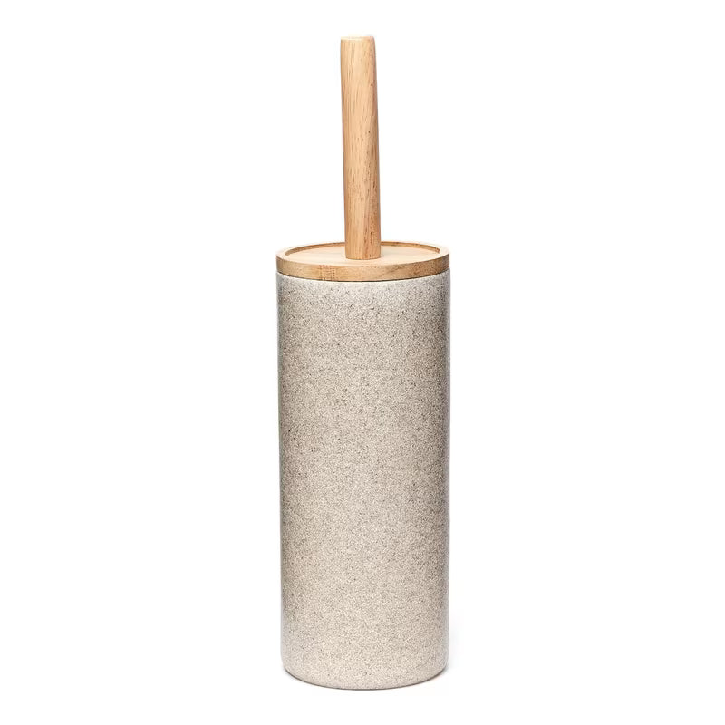 SZCZOTKA do Wc Optima Poly w odcieniu light-limestone z polyresinu i drewna
