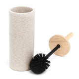 SZCZOTKA do Wc Optima Poly w odcieniu light-limestone z polyresinu i drewna