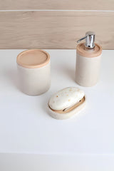 SZCZOTKA do Wc Optima Poly w odcieniu light-limestone z polyresinu i drewna