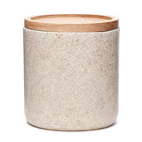 Pojemnik z pokrywką Optima Poly w odcieniu light-limestone z drewnianą pokrywką