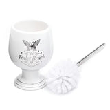 Biała ceramiczna wolnostojący  SZCZOTKA do Wc Optima Provence do łazienki w stylu prowansalskim.
