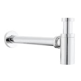 Chromowany designowy syfon umywalkowy Optima Chrome o średnicy 32 mm pro nowoczesnej łazienki.