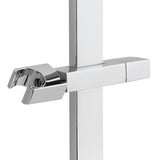 Kwadratowa drążek prysznicowy Optima Chrome z przesuwnym uchwytem, długość 68 cm