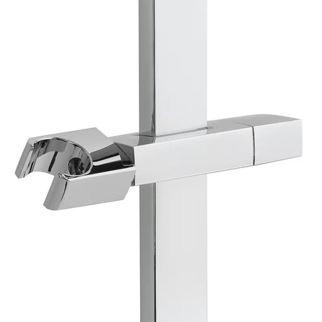 Kwadratowa drążek prysznicowy Optima Chrome z przesuwnym uchwytem, długość 68 cm