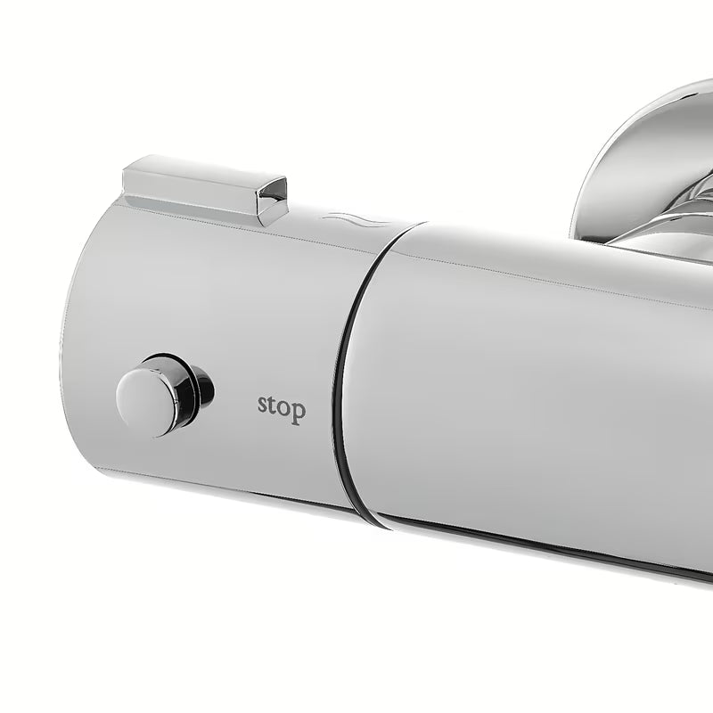 Termostatyczna ścienna bateria wannowa Optima Chrome w wykończeniu chrom bez zestawu prysznicowego.