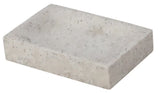 Wolnostojący  mydelniczka Optima Supera z polyresinu w dekorze light-limestone