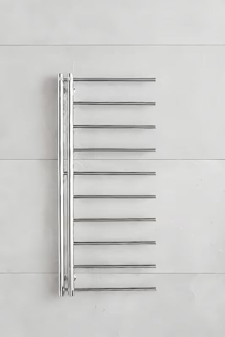 Chromowany kombinowany grzejnik łazienkowy P.M.H. Apollo 500x1140 mm ze środkowym podłączeniem 50 mm