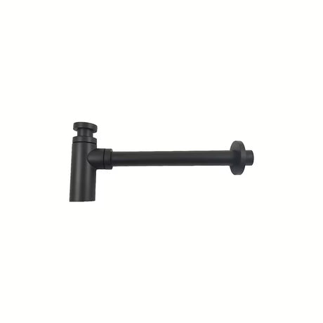 Metalowy syfon Paffoni Light w matowej czerni pro do umywalki z przyłączem G 1/2".
