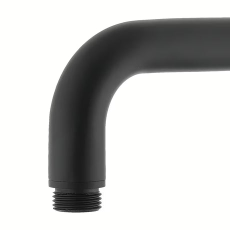 Matowoczarny ramię prysznicowe Paffoni Lux o długości 40 cm do prysznice