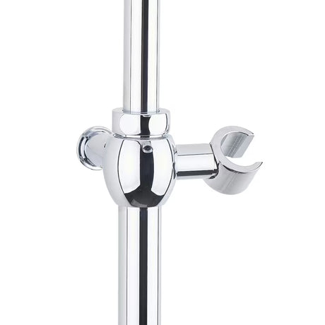 Metalowy system prysznicowy Paffoni Ricordi w designie retro z deszczownicą i słuchawką prysznicową w wykończeniu chrome.