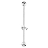 Zestaw prysznicowy Paffoni Ricordi w wykończeniu chrom z przesuwnym uchwytem prysznice w designie retro.