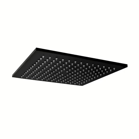 Matowoczarna deszczownica  Paffoni Syncro King 300 x 300 x 8 mm z przegubem kulowym i ochroną przed kamieniem.