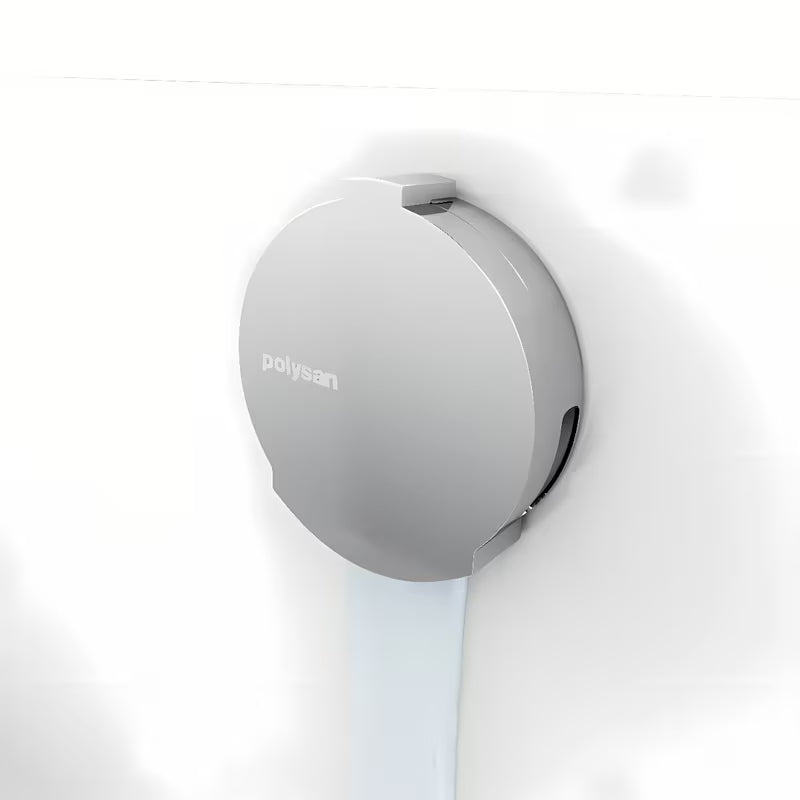 Chromowany automat wannowy Polysan z napełnianiem, cięgnem 800 mm i regulowanym aeratorem