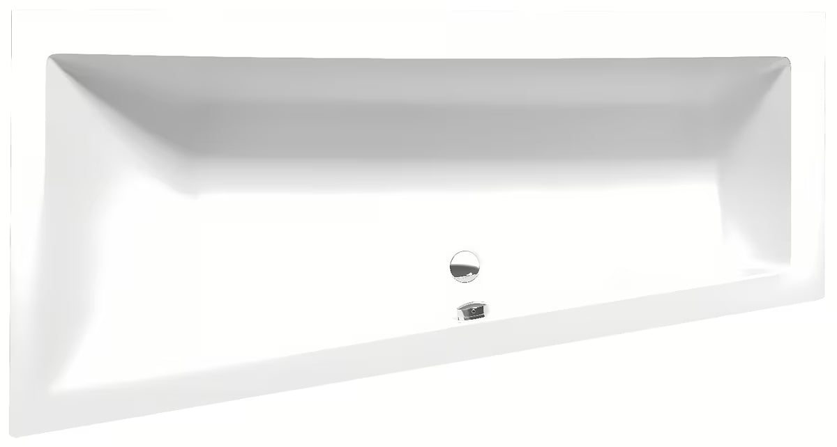 Polysan Andra asymetryczna wanna akrylowa lewa 180 x 90 cm