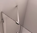 Ścianka boczna prysznicowa Polysan Fortis Edge w błyszczącym chromie z przezroczystym szkłem i powłoką Antidrop