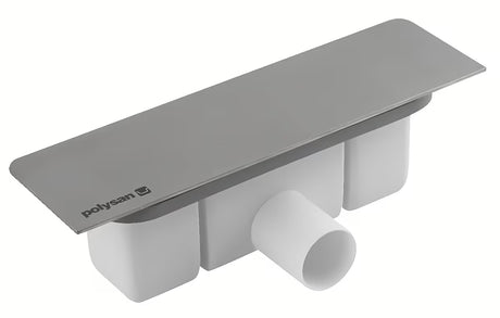 Polysan Kazuko Supersteel syfon do brodzika z matową osłoną ze stali nierdzewnej i odpływem 40 mm