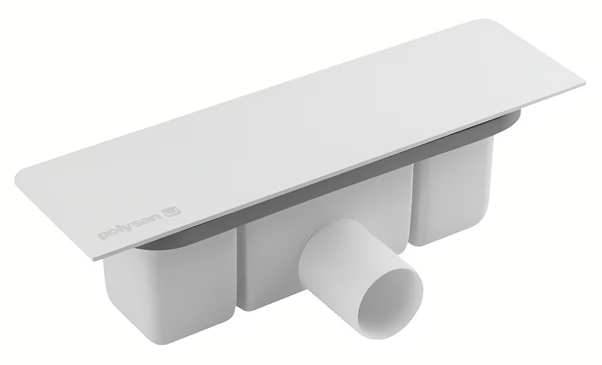 Polysan Kazuko syfon do brodzika z białą osłoną pro, otwór odpływowy 90 mm
