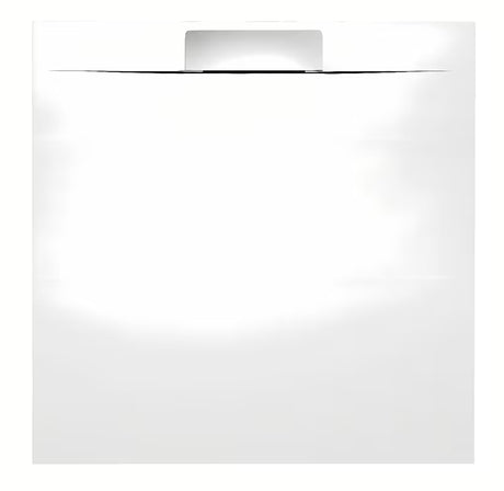 Biały kwadratowy brodzik prysznicowy Polysan Kazuko 90x90 cm z lanego marmuru o niskiej wysokości 3 cm.