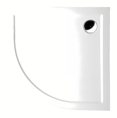 Polysan Sera półokrągły brodzik prysznicowy 90x90 cm z lanego marmuru w kolorze białym