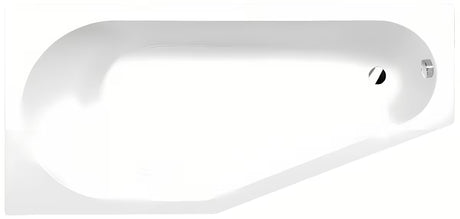 Asymetryczna wanna akrylowa Polysan Tigra lewa 150 x 75 cm