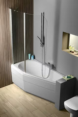Asymetryczna wanna akrylowa Polysan Tigra lewa 150 x 75 cm