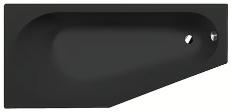 Polysan Tigra L wanna asymetryczna lewa 170 x 80 cm w kolorze czarnym, z akrylu
