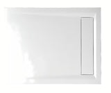 Biała brodzik prysznicowy prostokątny Polysan Varesa 100x80 cm z lanego marmuru