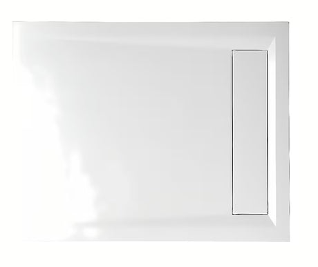 Biała brodzik prysznicowy prostokątny Polysan Varesa 100x80 cm z lanego marmuru