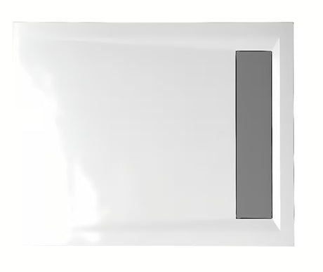 Biała brodzik prysznicowy prostokątny Polysan Varesa 100x80 cm z lanego marmuru