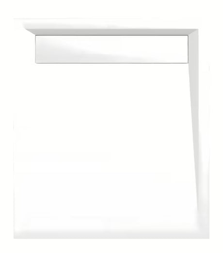 Polysan Varesa brodzik prysznicowy prostokątny z lanego marmuru 90x80 cm w kolorze białym