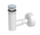 Syfon Prevex Chrome EasyClean z odpływem click-clack pro do umywalki, łatwy do czyszczenia od góry.