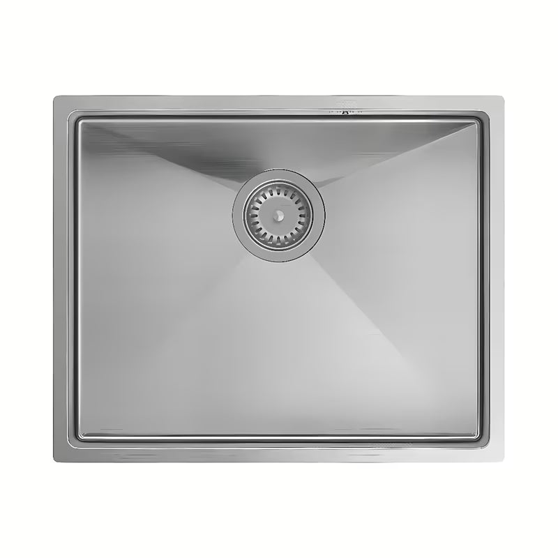 Stalowy zlewozmywak kuchenny zlewozmywak jednokomorowy Quadron 44x19 cm z odpływem i syfonem