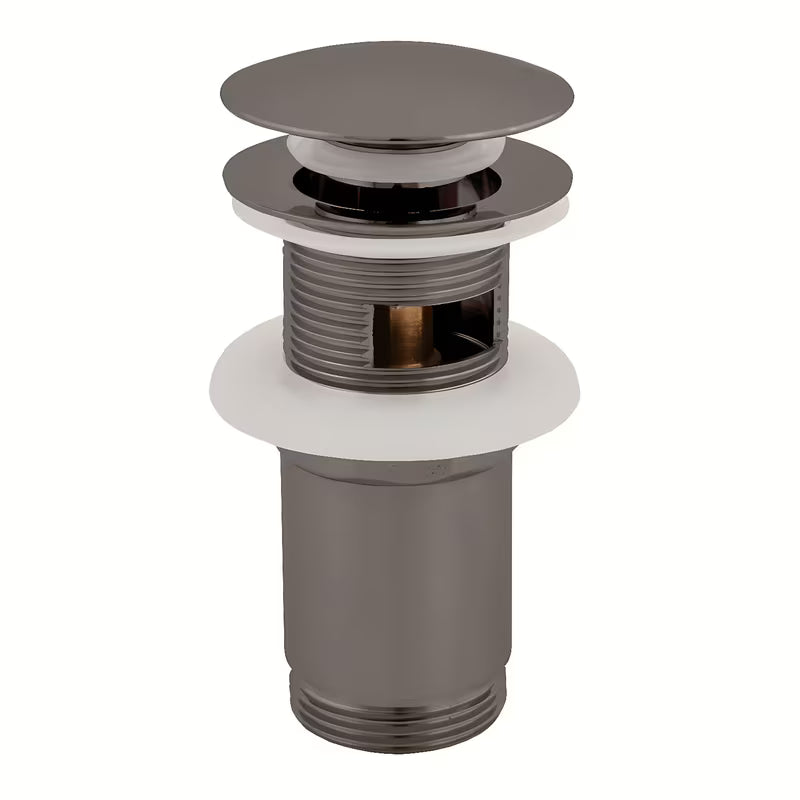 Umywalkowy odpływ ClickClack 5/4 w kolorze metal grey z powłoką PVD