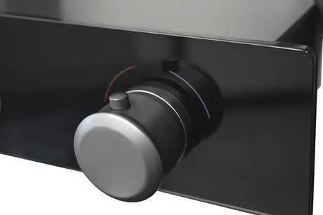 System prysznicowy Rav Slezak metal grey z deszczownicą ⌀ 300 mm i 3-funkcyjną słuchawką prysznicową