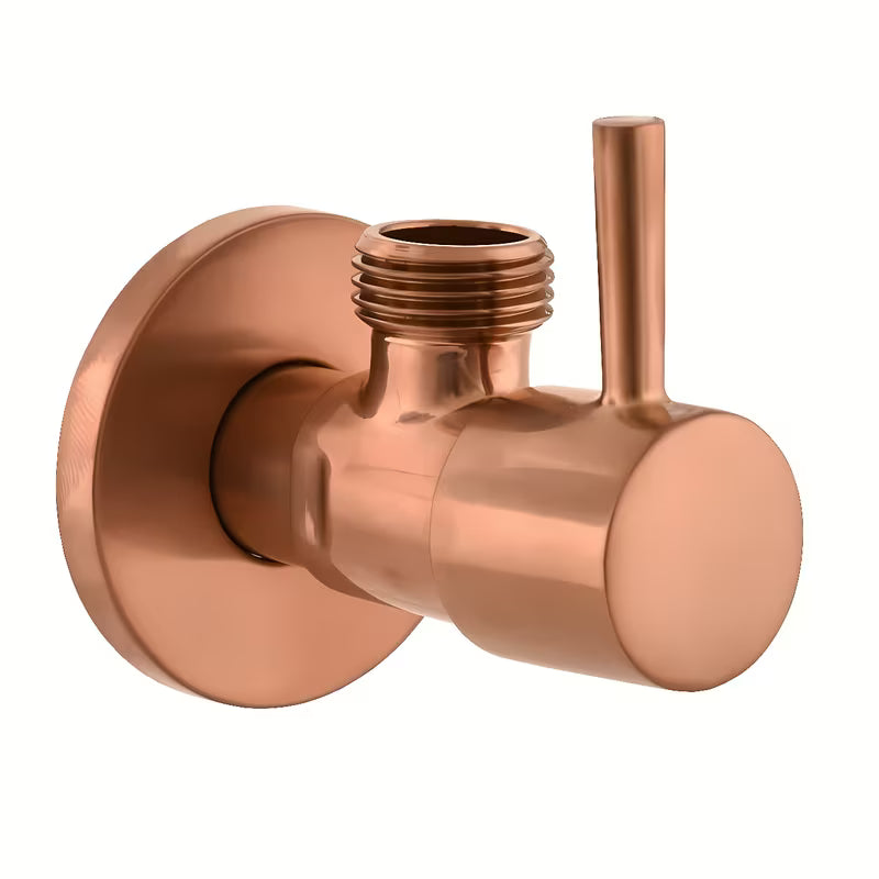 Zawór kątowy Rav Slezak w wykończeniu rose gold brushed z głowicą ceramiczną