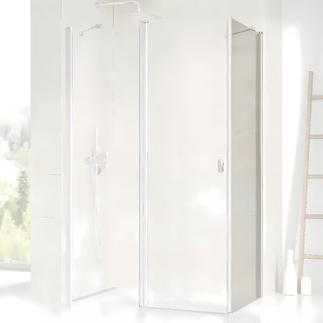 Ścianka boczna do drzwi prysznicowych Ravak Chrome 100 cm z przezroczystym szkłem Transparent i powłoką Ravak anticalc®.