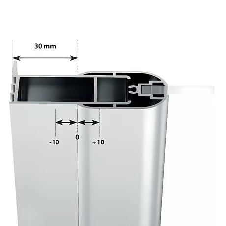 Ścianka boczna do drzwi prysznicowych Ravak Chrome 100 cm z przezroczystym szkłem Transparent i powłoką Ravak anticalc®.