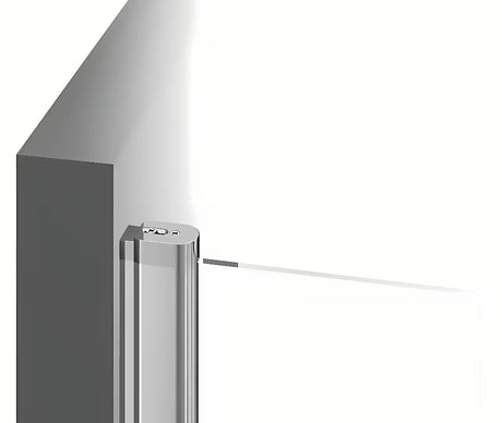 Ravak Chrome drzwi prysznicowe 90 cm w błyszczącym chromie, z przezroczystym szkłem i otwieraniem wahadłowym