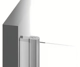 Ravak Chrome drzwi prysznicowe 90 cm w błyszczącym chromie, z przezroczystym szkłem i otwieraniem wahadłowym
