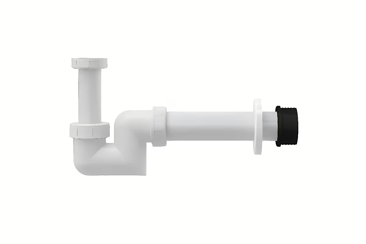 Biały plastikowy bidetowy syfon Ravak Chrome pro bidet Uni Chrome z mankietem