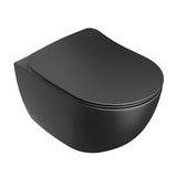 Wisząca MISKA wc miska WC Ravak Chrome w kolorze czarny mat z bezkołnierzowym spłukiwaniem RimOff i ukrytym mocowaniem EasyFix.