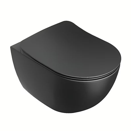Wisząca MISKA wc miska WC Ravak Chrome w kolorze czarny mat z bezkołnierzowym spłukiwaniem RimOff i ukrytym mocowaniem EasyFix.