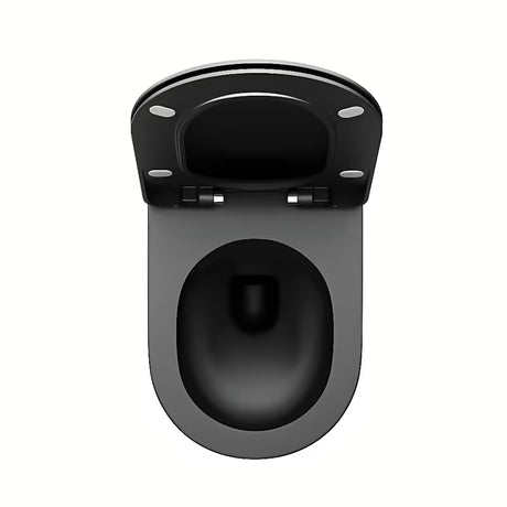 Wisząca MISKA wc miska WC Ravak Chrome w kolorze czarny mat z bezkołnierzowym spłukiwaniem RimOff i ukrytym mocowaniem EasyFix.