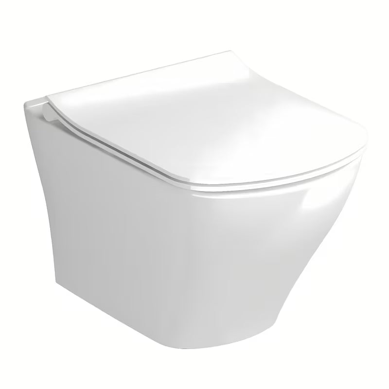 Biały miska WC wisząca Ravak Classic z technologią bezkołnierzową RimOff i ukrytym mocowaniem